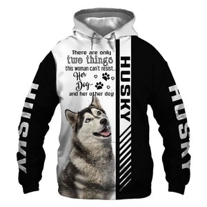 Sitting Husky - Woman Can't Resist Her Dog - Hoodie, Sweatshirt, TShirt 