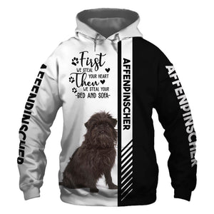 Affenpinscher - Steal Your Heart, Steal Your Bed - Hoodie, Sweatshirt, TShirt