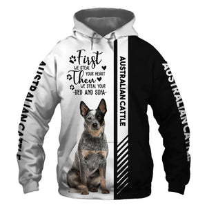 Australian Cattle Dog - Steal Your Heart, Steal Your Bed - Hoodie, Sweatshirt, TShirt