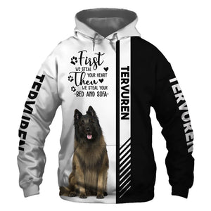 Belgian Shepherd Dog (Tervuren) - Steal Your Heart, Steal Your Bed - Hoodie, Sweatshirt, TShirt