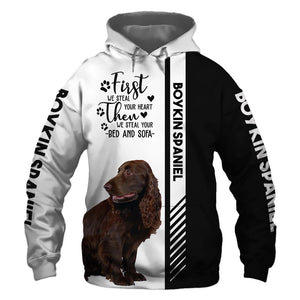 Boykin Spaniel - Steal Your Heart, Steal Your Bed - Hoodie, Sweatshirt, TShirt