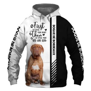 Bull Dog Sit - Steal Your Heart, Steal Your Bed - Hoodie, Sweatshirt, TShirt