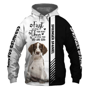 English Springer Spaniel - Steal Your Heart, Steal Your Bed - Hoodie, Sweatshirt, TShirt