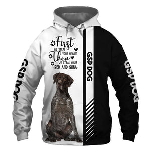 German Shorthaired Pointer - Steal Your Heart, Steal Your Bed - Hoodie, Sweatshirt, TShirt