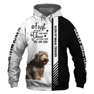 Glen of Imaal Terrier - Steal Your Heart, Steal Your Bed - Hoodie, Sweatshirt, TShirt