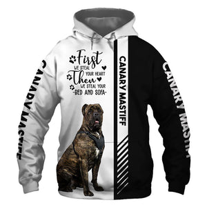 Perro De Presa Canario - Steal Your Heart, Steal Your Bed - Hoodie, Sweatshirt, TShirt 