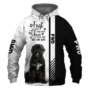 Portuguese Water Dog - Steal Your Heart, Steal Your Bed - Hoodie, Sweatshirt, TShirt