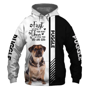 Brown Puggle - Steal Your Heart, Steal Your Bed - Hoodie, Sweatshirt, TShirt