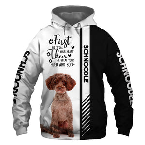 Brown Schnoodle - Steal Your Heart, Steal Your Bed - Hoodie, Sweatshirt, TShirt