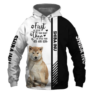 Shiba Inu - Steal Your Heart, Steal Your Bed - Hoodie, Sweatshirt, TShirt