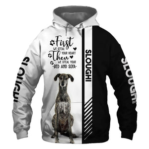 Sitting Sloughi - Steal Your Heart, Steal Your Bed - Hoodie, Sweatshirt, TShirt 