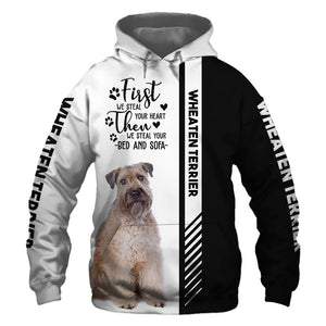 Wheaten Terrier - Steal Your Heart, Steal Your Bed - Hoodie, Sweatshirt, TShirt