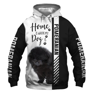 Black Pomeranian - Home Is Where My Dog Is
- Hoodie, Sweatshirt, TShirt