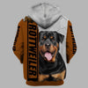 Brown ROTTWEILER DOG Men and Women 3D Print Pullover