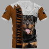 Brown ROTTWEILER DOG Men and Women 3D Print Pullover