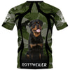 Camouflage Rottweiler Dog Men and Women 3D Full Printing