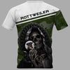 Skeleton And Rottweiler Dog Men and Women 3D Full Printing