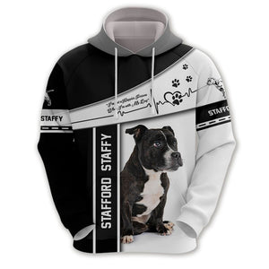 Black White Barbet Dogs - Happier Person With My Dog - Hoodie, Sweatshirt, TShirt