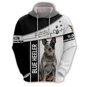 Blue Heeler - Happier Person With My Dog - Hoodie, Sweatshirt, TShirt