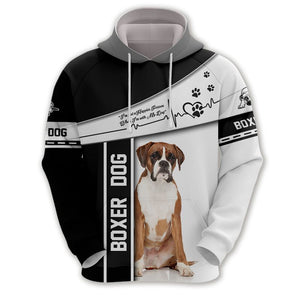 Sad Boxer - Happier Person With My Dog - Hoodie, Sweatshirt, TShirt