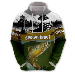 Polka Brown Trout - Hoodie, Sweatshirt, TShirt