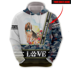 Bloodhound - I Love Name - Hoodie, Sweatshirt, TShirt
