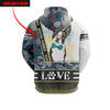Boston Terrier - I Love Name - Hoodie, Sweatshirt, TShirt