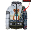 Blue Boxer Dog - I Love Name - Hoodie, Sweatshirt, TShirt