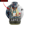 Blue Boxer Dog - I Love Name - Hoodie, Sweatshirt, TShirt