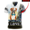 Blue Boxer Dog - I Love Name - Hoodie, Sweatshirt, TShirt