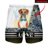 Blue Boxer Dog - I Love Name - Hoodie, Sweatshirt, TShirt