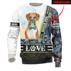 Blue Boxer Dog - I Love Name - Hoodie, Sweatshirt, TShirt