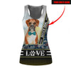 Blue Boxer Dog - I Love Name - Hoodie, Sweatshirt, TShirt