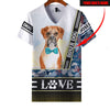 Blue Boxer Dog - I Love Name - Hoodie, Sweatshirt, TShirt