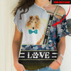 Collie Dog - I Love Name - Hoodie, Sweatshirt, TShirt