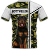 Green Camo Rottweiler Dog Men and Women 3D Full Printing
