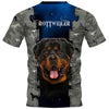 ROTTWEILER Face Camo DOG Men and Women 3D Shirt
