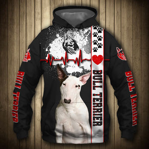 Red Black Bull Terrier - I Love Name - Hoodie, Sweatshirt, TShirt