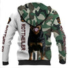 Rottweiler Dog CAMO, EDITION Men and Women 3D Print Pullover