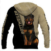 Black/Brown Rottweiler Dog Men and Women 3D Full Printing