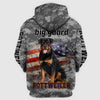 I’m A Big Guard Camo Rottweiler Dog Men and Women 3D Full Printing