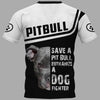 Save a pitbull euthanize a dog fighter Shirt 3D in Black/White Full Printing for Dog Mom Dad lovers