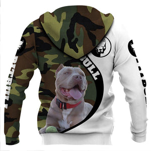 PITBULL-CAMO Shirt 3D Full Printing for Dog Mom Dad lovers