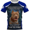 I AM THR STORM PITBULL Shirt 3D Full Printing for Dog Mom Dad lovers