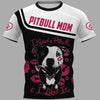 PITBULL MOM Shirt 3D Full Printing for Dog Mom Dad lovers