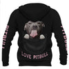 Just a girl the loves dogs Pitbull Shirt 3D Full Printing for Dog Mom Dad lovers
