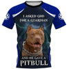 I asked god for a daughter and he given me Pitbull Shirt 3D Full Printing for Dog Mom Dad lovers