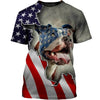 American Pitbull Dog Shirt 3D Full Printing for Dog Mom Dad lovers