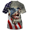 American Pitbull Dog Shirt 3D Full Printing for Dog Mom Dad lovers