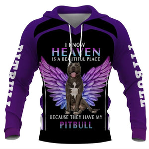 I know heaven is a beautiful place Shirt 3D Full Printing for Dog Mom Dad lovers